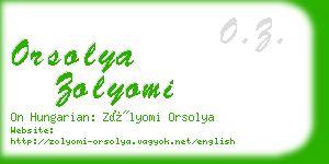 orsolya zolyomi business card